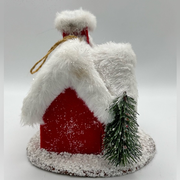 Light-Up Red Christmas House Ornament - Picture 4 of 4